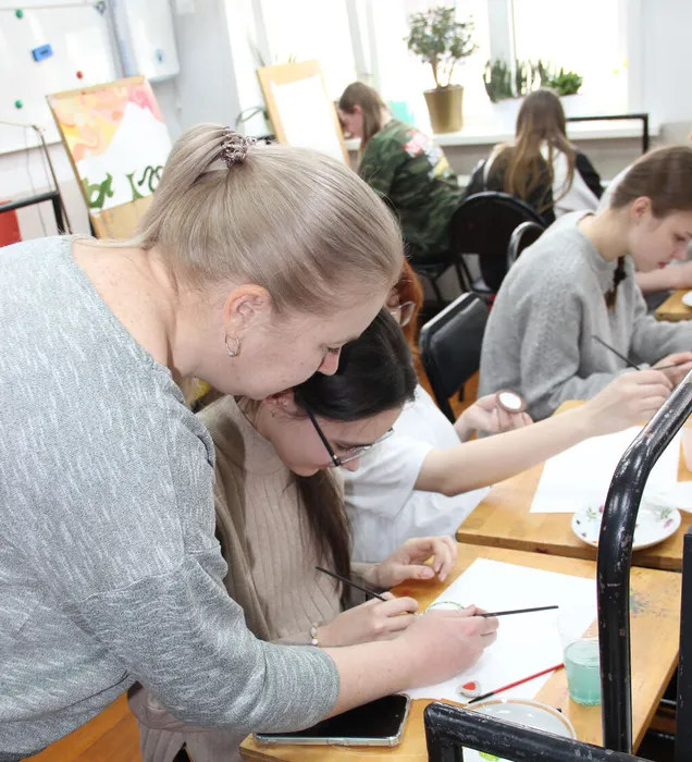 Участники мастер-класса за работой