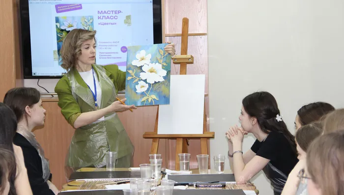 Ведёт мастер-класс Е.В.Семенова