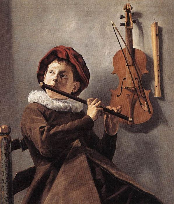 Юдит Лейстер. Юный флейтист. 1635