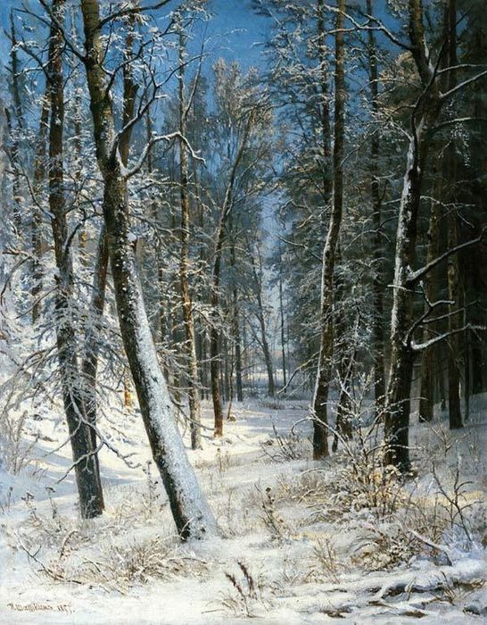 Шишкин И.И. Зима в лесу. Иней (1877)